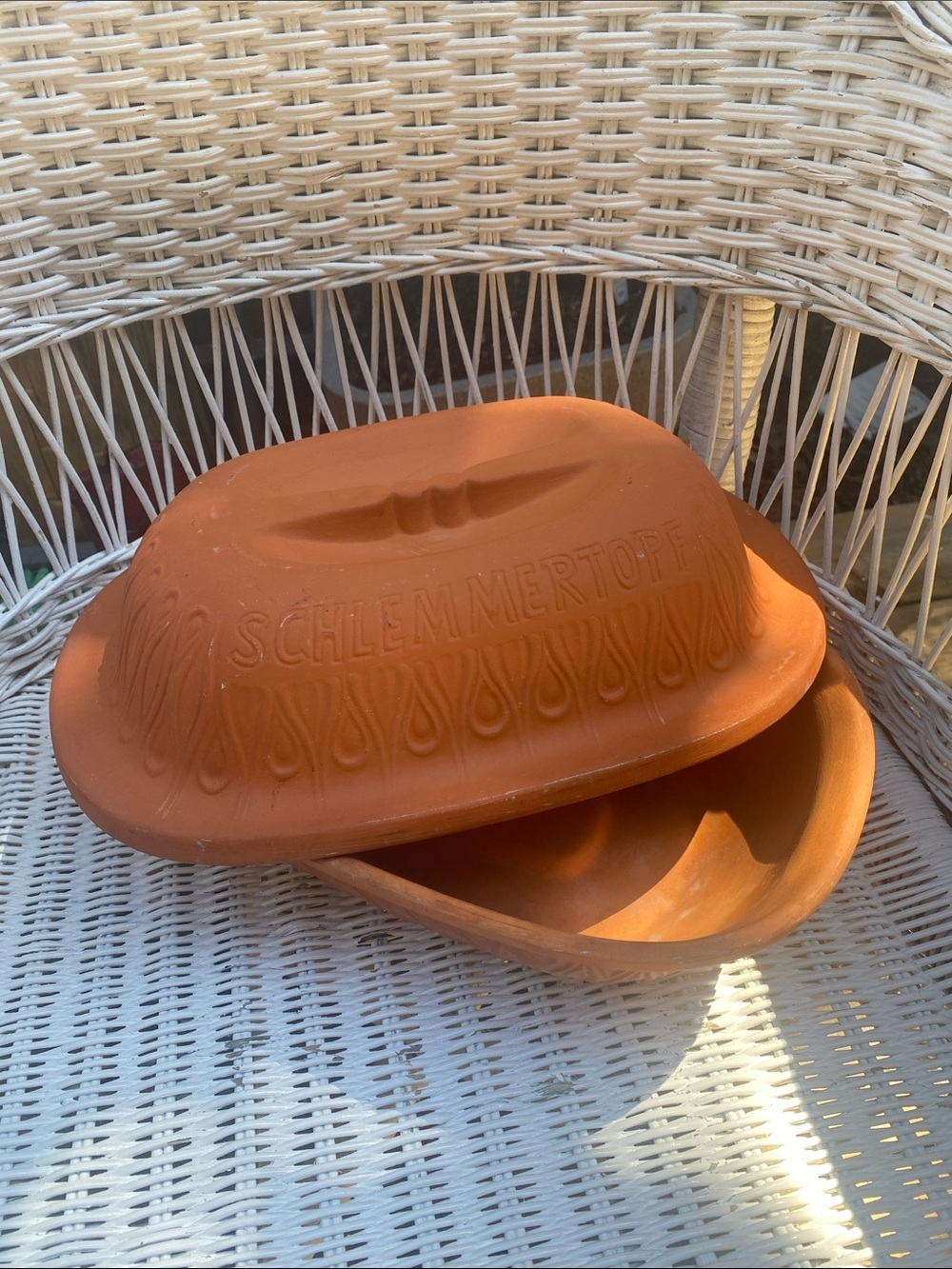 Terracotta Schlemmer Topf Clay Baker - Rust Orange - Picture 10 of 16